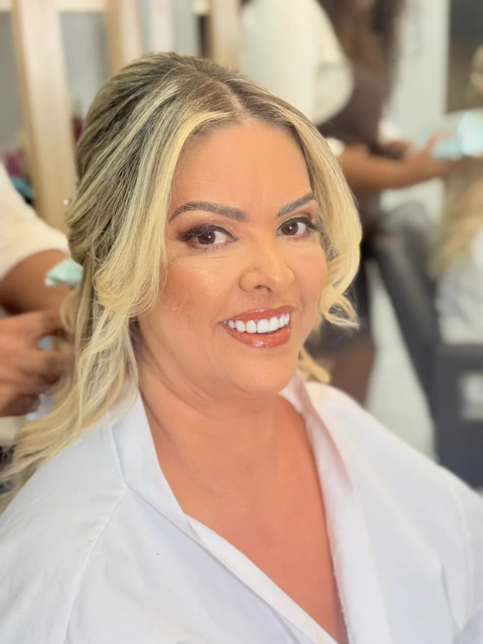 Maquiagem feita na Amiga da Beleza